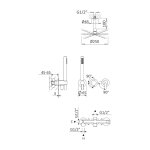    Bruma X-Alpha Zestaw natryskowy podtynkowy z deszczownicą Ø 250 mm na ramieniu sufitowym Satin stainless steel 1865621IS W MAGAZYNIE !!!