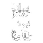 Bruma X-Alpha Zestaw wannowo-natryskowy na brzeg wanny Satin stainless steel 1865212IS
