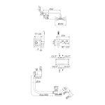 Bruma X-Alpha Zestaw wannowo-natryskowy termostatyczny podtynkowy z deszczownicą Ø 250 mm na ramieniu ściennym Satin stainless steel 1863711IS