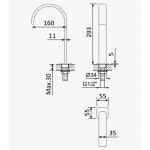 Bruma ZenS Wylewka umywalkowa nablatowa Night Sky 1569447NS
