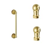 Burlington 1850 Victorian Uchwyt do drzwi i dwa zwieńczenia drzwi do wnęki kabiny prysznicowej gold CQ1850HDFNG