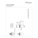 Burlington 1909 Guild Uchwyt na drzwi i dwa zwieńczenia drzwi do wnęki kabiny prysznicowej brushed nickel CQ1909HDFNL