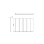 Burlington Arundel Panel wannowy boczny 75 cm Matt Green E26EMG