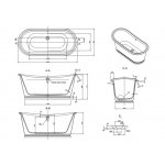 Burlington Balthazar Wanna wolnostojąca 167,5x71,1 cm biały N25CSW