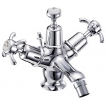 Burlington Bateria bidetowa z głowicą ceramiczną i korkiem automatycznym Chrom T15-QT