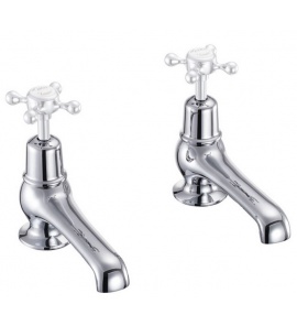 Burlington Bateria umywalkowa 2-otworowa bez pokręteł chrom T6