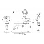    Burlington Bateria umywalkowa z heblem krzyżakiem chrom ARC2012HLCCHR WYPRZEDAŻ EKSPOZYCJI 