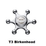 Burlington Bateria umywalkowa 2-otworowa z głowicą ceramiczną bez pokręteł Brushed Nickel T6_QTBNKL