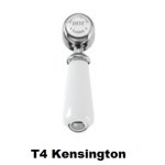 Burlington Bateria umywalkowa 2-otworowa z głowicą ceramiczną bez pokręteł Brushed Nickel T6_QTBNKL