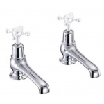 Burlington Bateria wannowa 2-otworowa z głowicą ceramiczną bez pokręteł Chrom T7_QT