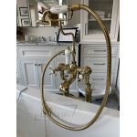       Burlington Bateria wannowo-natryskowa z głowicą ceramiczną i osprzętem gold T8QTGOLD+T1GOLD+T18GOLD+W7GOLD