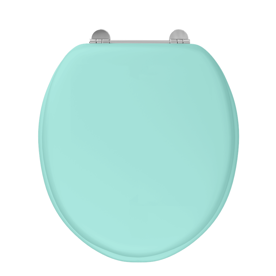 Burlington Bespoke Deska sedesowa wolnoopadająca z chromowanymi zawiasami Cosmic Green/Chrom S101CHRGRN