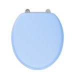 Burlington Bespoke Deska sedesowa wolnoopadająca Enchanted Blue/Brushed Nickel S101BNE