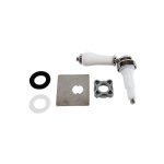 Burlington Bespoke Dźwignia spłuczki chrom/biały SP8