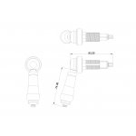 Burlington Bespoke Dźwignia spłuczki Brushed Nickel/Biały SP390BNKL