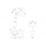 Burlington Bespoke Miska stojąca do dolno lub górnopłuku 51,5x74 cm Enchanted Blue P2ENCH