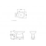 Burlington Bespoke Miska stojąca do kompaktu 43,5x35,5 Country Meadow P5MEAD