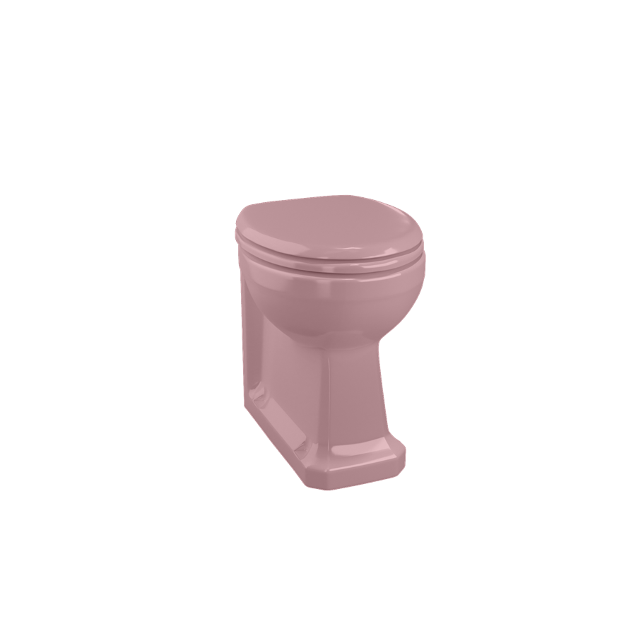 Burlington Bespoke Miska stojąca 47,5x36 z deską wolnoopadającą Confetti Pink P14PINK+S54CHR