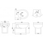 Burlington Bidet wiszący 50x35,5 biały P11
