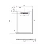Burlington Calton Brodzik prostokątny 80x120 cm biały połysk VTR800X1200W