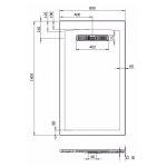 Burlington Calton Brodzik prostokątny 80x140 cm biały połysk VTR800X1400W