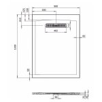 Burlington Calton Brodzik prostokątny 90x120 cm biały połysk VTR900X1200W