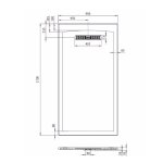 Burlington Calton Brodzik prostokątny 90x170 cm biały połysk VTR900X1700W