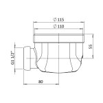 Burlington Calton Syfon brodzikowy VTHFWS90