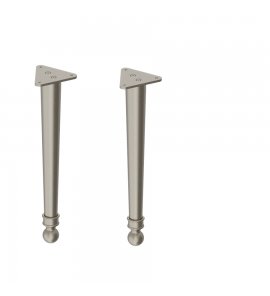 Burlington Chalfont Nogi do szafki (para) brushed nickel CHLEGNKL