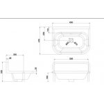 Burlington Chalfont Umywalka 65x47 biały połysk B8EUPS