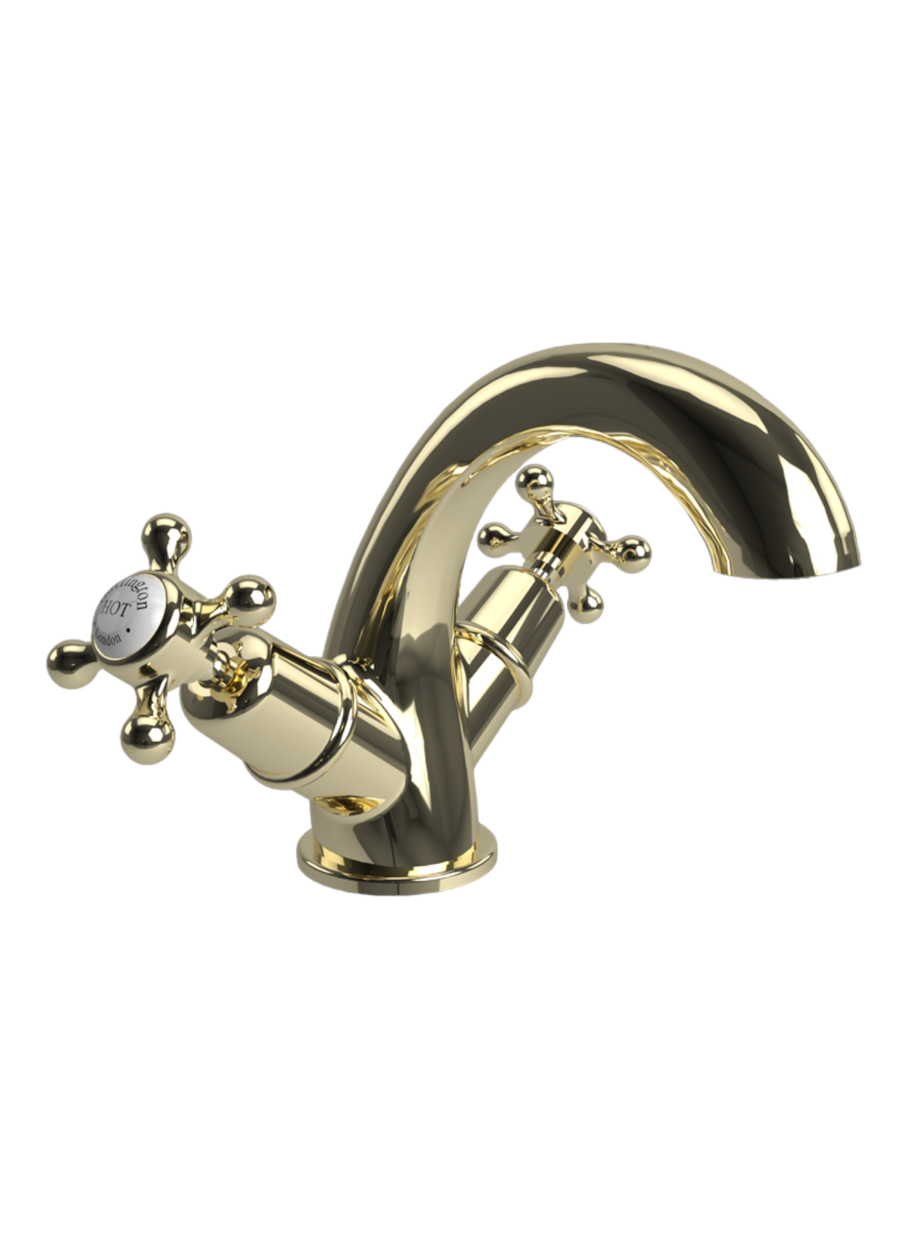 Burlington Claremont Bateria umywalkowa 1-otworowa złoty T27-QTGOLD+T1GOLD