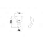 Burlington Classical Nogi do wanny czarne E10BLA