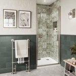 Burlington Classique Drzwi prysznicowe otwierane 90x200 brushed nickel CQHDLC0900