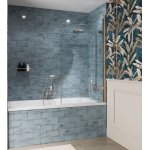 Burlington Classique Parawan na wannę otwierany 85x150 brushed nickel CQBSLC0850