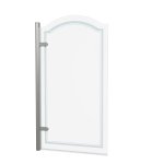 Burlington Classique Parawan na wannę otwierany z lewej 85x156,5 brushed nickel CQBSCHL850LH
