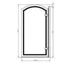 Burlington Classique Parawan na wannę otwierany z prawej 85x156,5 chrom CQBSCHC850RH