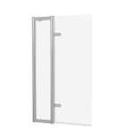 Burlington Classique Parawan na wannę uchylny 85x150 brushed nickel CQBSILLC0850