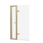 Burlington Classique Parawan na wannę z otwieraną wnęką i otwieraną ścianką 85x150 gold CQBSILADGC0850