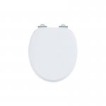 Burlington Deska sedesowa bez uchwytów Biały/Nickel ARCA51NKL