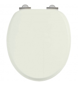 Burlington Deska sedesowa wolnoopadająca z chromowanymi zawiasami piasek S43