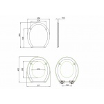 Burlington Deska sedesowa wolnoopadająca z chromowanymi zawiasami piasek S43