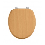  Burlington Deska sedesowa wolnoopadająca z chromowanymi zawiasami z Litego Drewna Bukowego S51