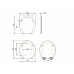  Burlington Deska sedesowa wolnoopadająca z chromowanymi zawiasami z Litego Drewna Bukowego S51