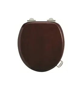   Burlington Deska sedesowa wolnoopadająca mahoń zawiasy chrom S17 W MAGAZYNIE!!