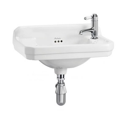 Burlington Edwardian Cloakroom Umywalka ścienna Prawa 51x30 cm jednootworowa, Biały B8R