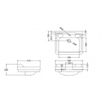 Burlington Edwardian Regal Umywalka 56x47 biała B41TH