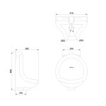 Burlington Garrick Pisuar z uchwytem Biały U1