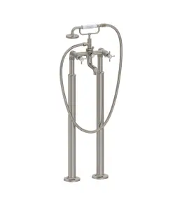 Burlington Guild Bateria wannowa ze słuchawką i wężem brushed nickel GU422DL+GU001DL+GU002FL