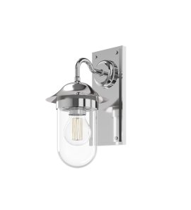 Burlington Guild Kinkiet ścienny chrom + klosz przezroczysty GUL002C