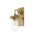 Burlington Guild Kinkiet ścienny gold + klosz przezroczysty GUL002G